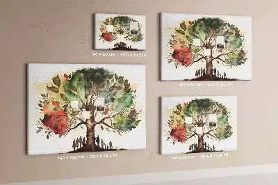Printed Family Tree Cork Board
