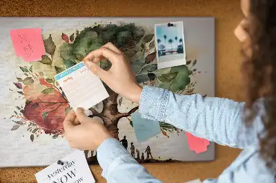 Printed Family Tree Cork Board