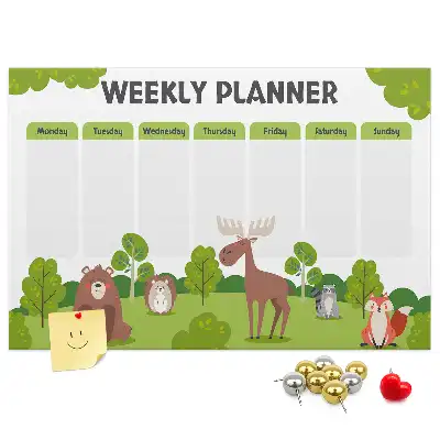 Printed Cork Lesson Plan Memo Board