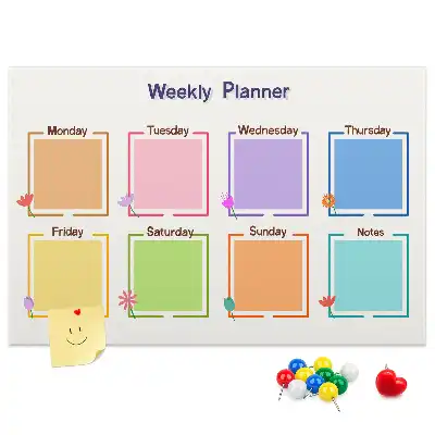 Cork memo board Weekly planner