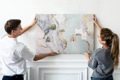 Marble Print Cork Board