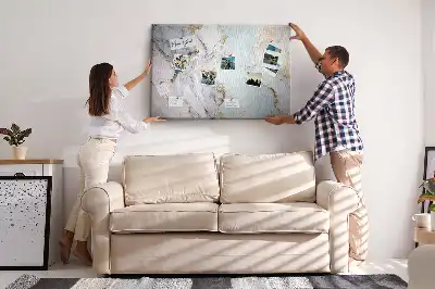 Marble Print Cork Board