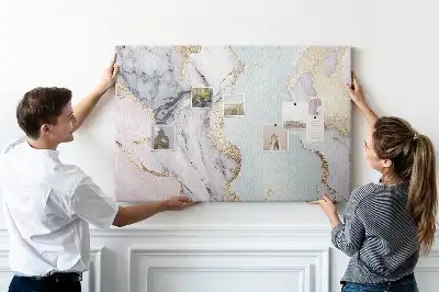 Marble Print Cork Board