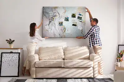 Marble Print Cork Board