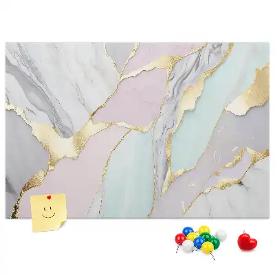 Printed Cork Memo Board Marble pattern