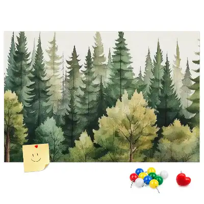 Cork memo board Forest landscape