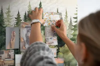 Cork memo board Forest landscape