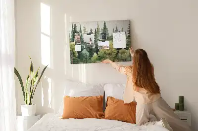 Forest landscape cork memo board