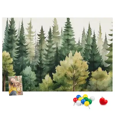 Cork memo board Forest landscape