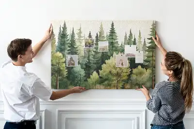 Forest landscape cork memo board