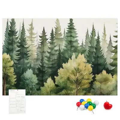 Cork memo board Forest landscape