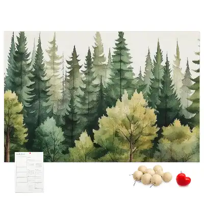 Cork memo board Forest landscape
