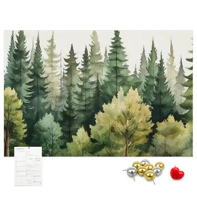 Cork memo board Forest landscape