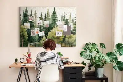 Cork memo board Forest landscape