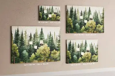 Forest landscape cork memo board