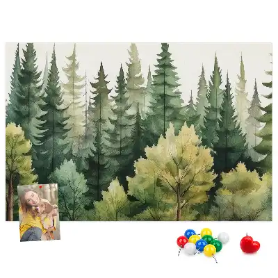 Cork memo board Forest landscape