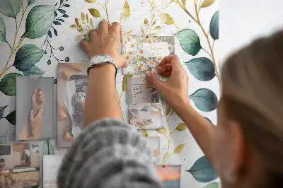 Printed Cork Board with Leaf Pattern