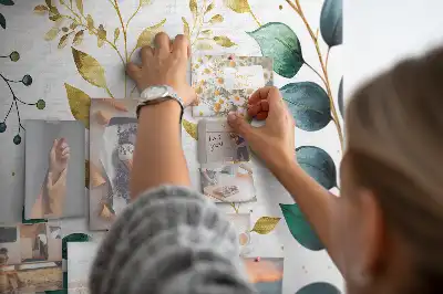 Printed Cork Board with Leaf Pattern