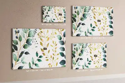Printed Cork Board with Leaf Pattern