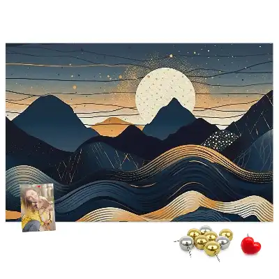 Sunset landscape printed cork memo board