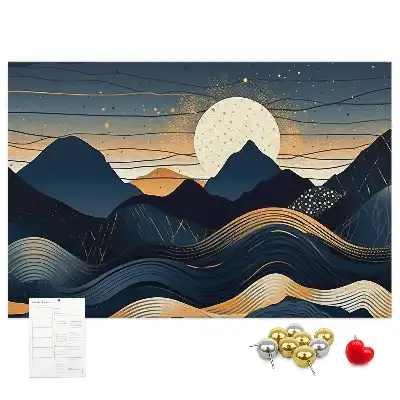 Printed Cork Memo Board Sunset landscape
