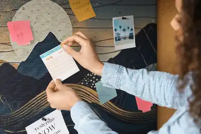 Printed Cork Memo Board Sunset landscape