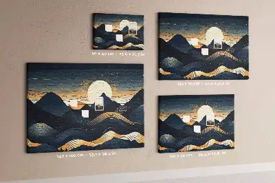 Sunset landscape printed cork memo board