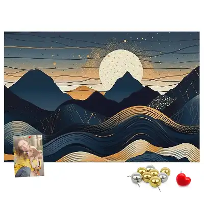 Sunset landscape printed cork memo board