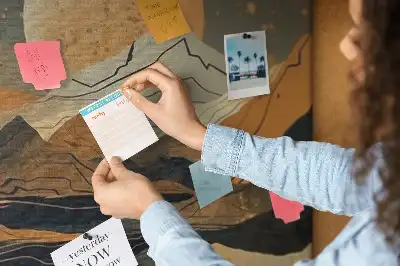 Abstract landscape cork memo board