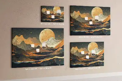 Cork memo board Abstract landscape