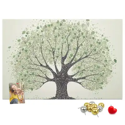 Printed Cork Board Large tree nature