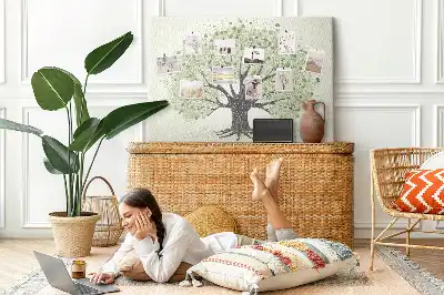 Printed Cork Board Large tree nature