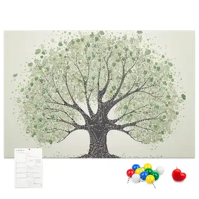 Printed Cork Board Large tree nature