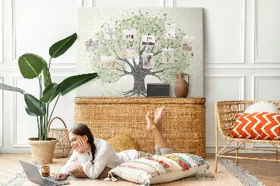 Printed Cork Board Large tree nature
