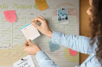 Printed Cork Memo Board Family planner
