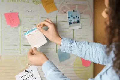 Printed Cork Memo Board Family planner