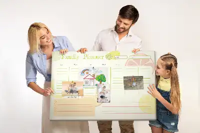 Printed Cork Memo Board Family planner