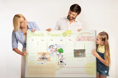 Printed Cork Memo Board Family planner