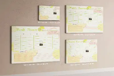 Printed Cork Memo Board Family planner
