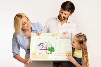Printed Cork Memo Board Family planner