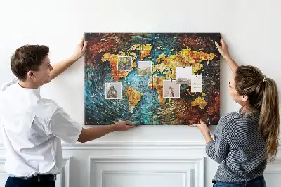 Chaos World Printed Cork Board
