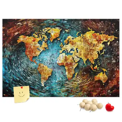 Printed Cork Board Chaos world