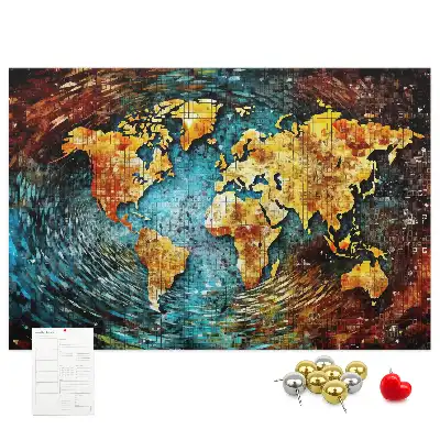Chaos World Printed Cork Board