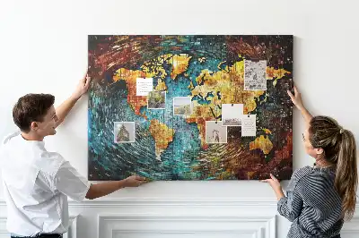 Chaos World Printed Cork Board