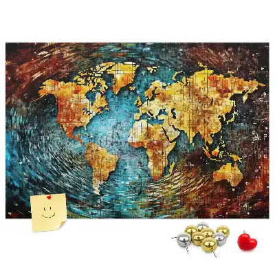 Chaos World Printed Cork Board