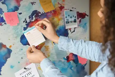 Printed Cork Memo Board Painted map