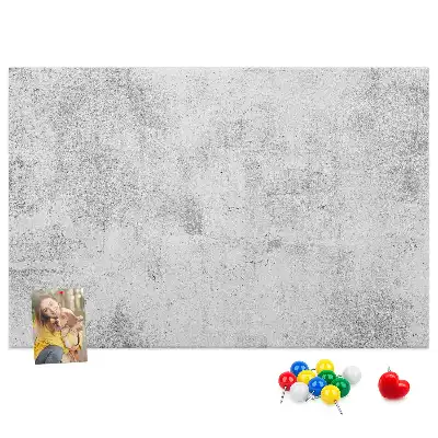 Printed Concrete Wall Design Cork Memo Board