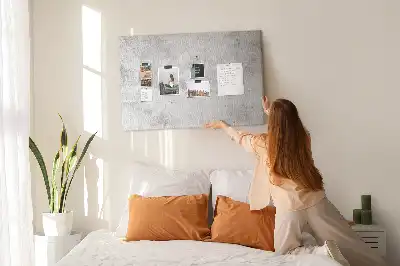 Printed Cork Memo Board Concrete wall