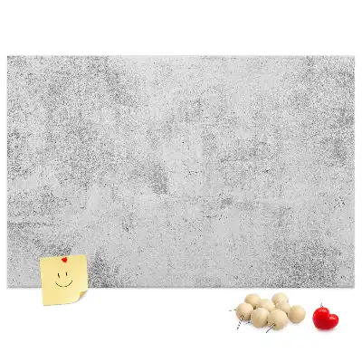 Printed Cork Memo Board Concrete wall