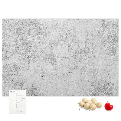 Printed Cork Memo Board Concrete wall